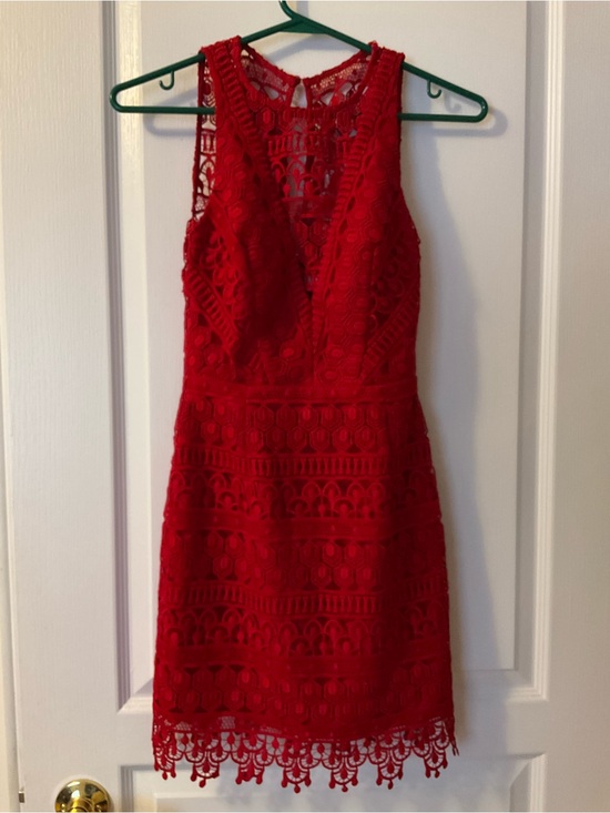 Ever New Dresses & Skirts - Ever New Red Lace V-Neck Mini Dress - Size 0 (XS)